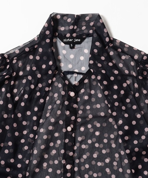 Sister Jane(シスタージェーン)の「sister jane / Painterly Polka Chiffon Blouse(シャツ/ブラウス・レディース・ブラック・SMALL)」の7枚目の写真