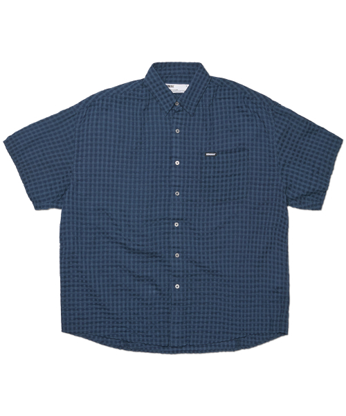 NOMANUAL(NOMANUAL)の「T.C HALF SHIRT - NAVY(シャツ/ブラウス・レディース・その他・MEDIUM/LARGE/X-LARGE)」の1枚目の写真