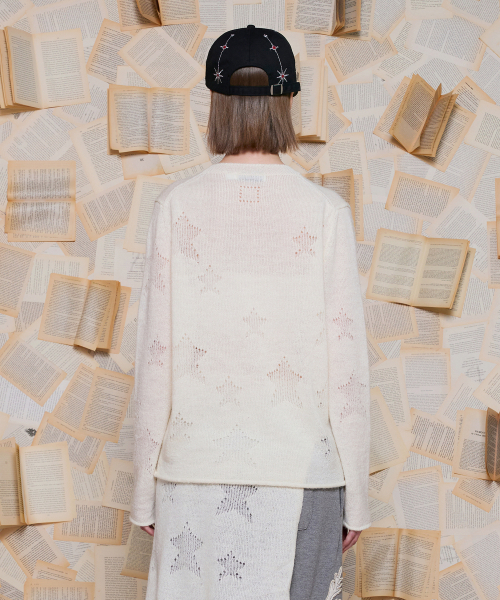 UNALLOYED（アナロイド）の「メッシュスターニット / アイボリー（ニット/セーター・メンズ・その他・LARGE/MEDIUM）」の3枚目の写真