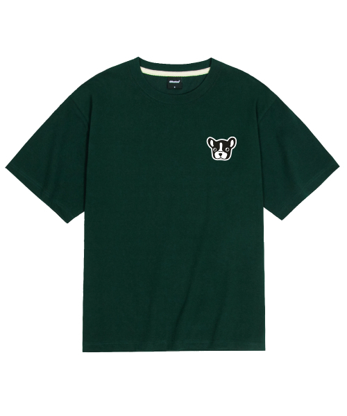 OKSTAR(オクスター)の「クールコットンオーバーサイズブルドッグ刺繍パッチ半袖Tシャツ(Tシャツ/カットソー・レディース・ブラック/ホワイト/ダークグリーン/クリーム・SMALL/MEDIUM/LARGE/X-LARGE/XX-LARGE)」の6枚目の写真