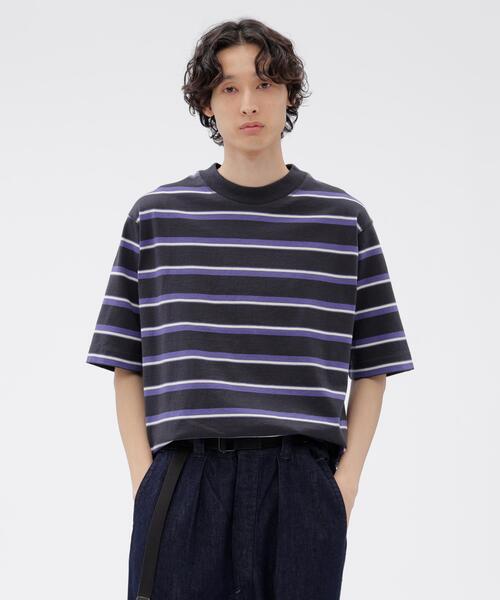 OUTLINE STRIPE JERSEY TOP（Tシャツ/カットソー）｜MHL