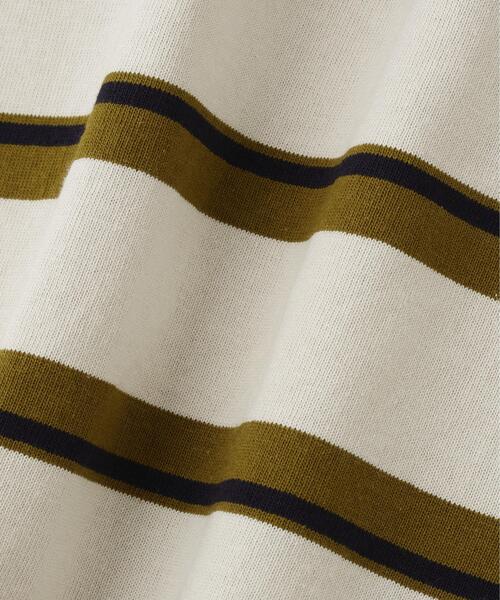 MHL.(エムエイチエル)の「OUTLINE STRIPE JERSEY TOP(Tシャツ/カットソー・メンズ・ホワイト系その他2・MEDIUM)」の2枚目の写真