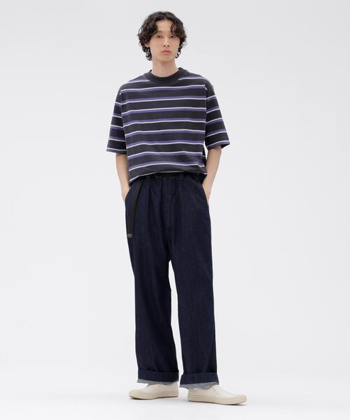 MHL.(エムエイチエル)の「OUTLINE STRIPE JERSEY TOP(Tシャツ/カットソー・メンズ・ホワイト系その他2・MEDIUM)」の3枚目の写真