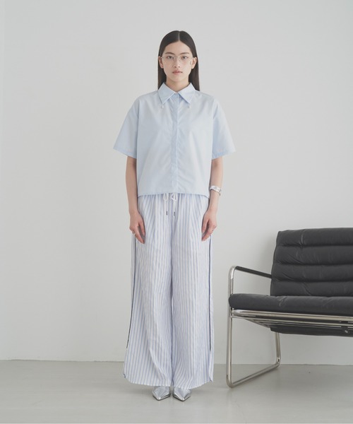 SOEMIN（ソミン）の「Relaxed piping pants／リラックスストライプパンツ（その他パンツ・レディース・ピンク/サックスブルー・FREE）」の18枚目の写真