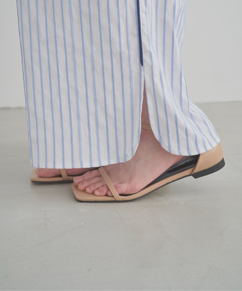 SOEMIN（ソミン）の「Relaxed piping pants／リラックスストライプパンツ（その他パンツ・レディース・ピンク/サックスブルー・FREE）」の8枚目の写真