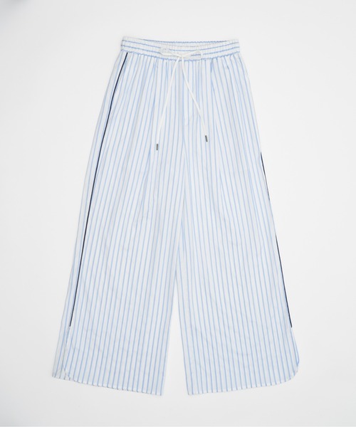 SOEMIN（ソミン）の「Relaxed piping pants／リラックスストライプパンツ（その他パンツ・レディース・ピンク/サックスブルー・FREE）」の4枚目の写真