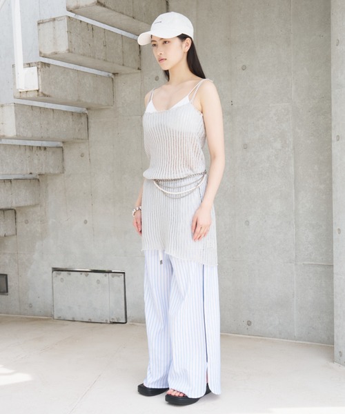 SOEMIN（ソミン）の「Relaxed piping pants／リラックスストライプパンツ（その他パンツ・レディース・ピンク/サックスブルー・FREE）」の22枚目の写真
