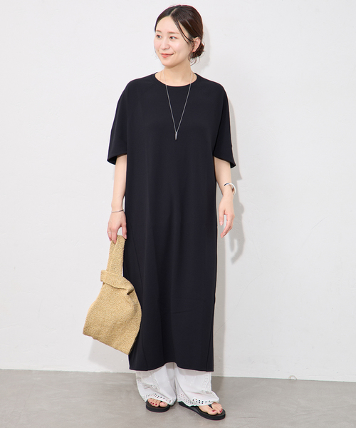JOURNAL STANDARD(ジャーナルスタンダード)の「【接触冷感】クールタッチ ORIGAMI ワンピース(ワンピース・レディース・ブラック/ブラウン・FREE)」の3枚目の写真