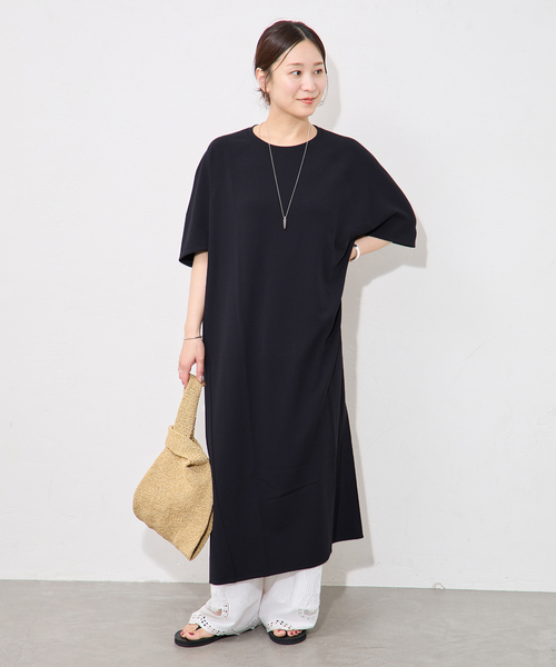 JOURNAL STANDARD(ジャーナルスタンダード)の「【接触冷感】クールタッチ ORIGAMI ワンピース(ワンピース・レディース・ブラック/ブラウン・FREE)」の4枚目の写真