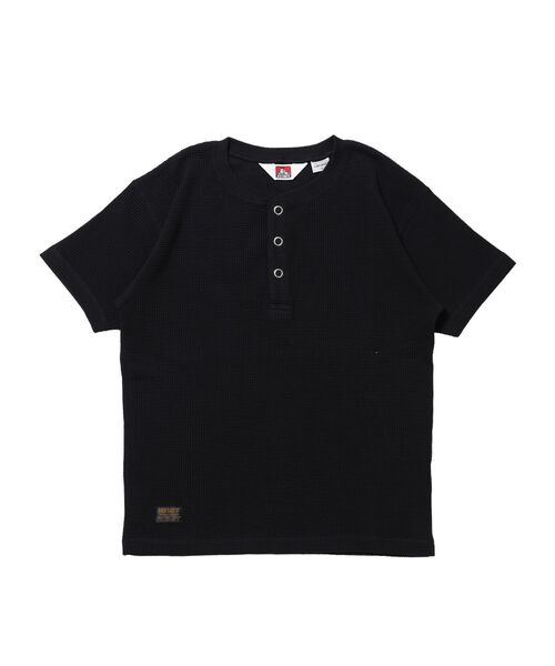 BEN DAVIS（ベンデイビス）の「【BEN DAVIS（ベンデイビス）】WAFFLE S/S HENLEY / クルーネック ワッフル オーバーサイズ 半袖 レイヤード（Tシャツ/カットソー・メンズ・ライトグレー/ワイン/ホワイト/ブラック・MEDIUM/LARGE/X-LARGE）」の3枚目の写真