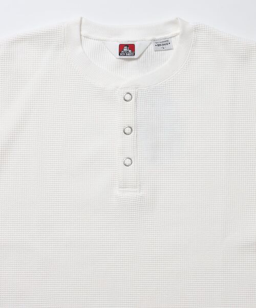 BEN DAVIS（ベンデイビス）の「【BEN DAVIS（ベンデイビス）】WAFFLE S/S HENLEY / クルーネック ワッフル オーバーサイズ 半袖 レイヤード（Tシャツ/カットソー・メンズ・ライトグレー/ワイン/ホワイト/ブラック・MEDIUM/LARGE/X-LARGE）」の10枚目の写真