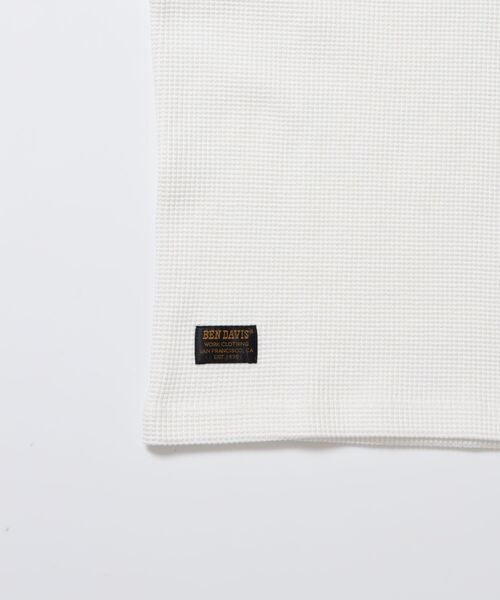 BEN DAVIS（ベンデイビス）の「【BEN DAVIS（ベンデイビス）】WAFFLE S/S HENLEY / クルーネック ワッフル オーバーサイズ 半袖 レイヤード（Tシャツ/カットソー・メンズ・ライトグレー/ワイン/ホワイト/ブラック・MEDIUM/LARGE/X-LARGE）」の11枚目の写真