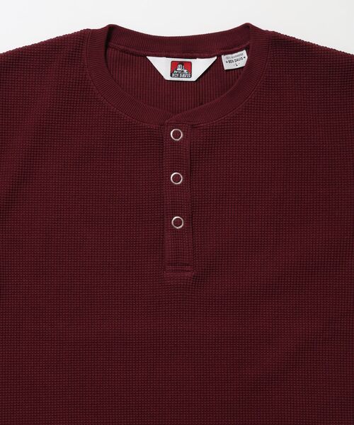BEN DAVIS（ベンデイビス）の「【BEN DAVIS（ベンデイビス）】WAFFLE S/S HENLEY / クルーネック ワッフル オーバーサイズ 半袖 レイヤード（Tシャツ/カットソー・メンズ・ライトグレー/ワイン/ホワイト/ブラック・MEDIUM/LARGE/X-LARGE）」の14枚目の写真