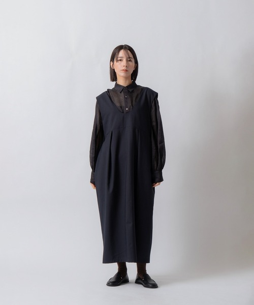 Kelen(ケレン)の「「KELEN / ケレン」コクーンシルエットジャンパースカート(ワンピース・レディース・ネイビー/チャコールグレー/グレイッシュベージュ・S/M)」の17枚目の写真