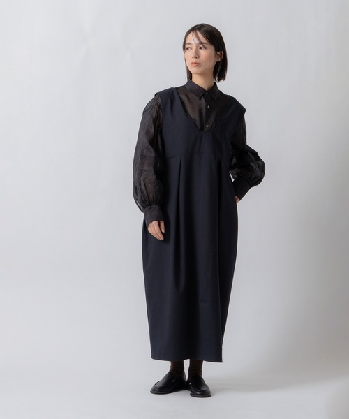 Kelen(ケレン)の「「KELEN / ケレン」コクーンシルエットジャンパースカート(ワンピース・レディース・ネイビー/チャコールグレー/グレイッシュベージュ・S/M)」の18枚目の写真