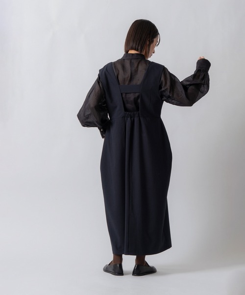 Kelen(ケレン)の「「KELEN / ケレン」コクーンシルエットジャンパースカート(ワンピース・レディース・ネイビー/チャコールグレー/グレイッシュベージュ・S/M)」の22枚目の写真
