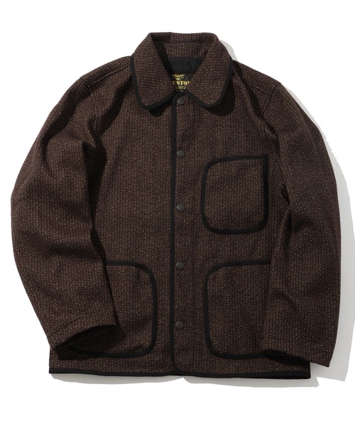 HOUSTON(ヒューストン)の「【HOUSTON/ヒューストン】BEACH CLOTH JACKET(ミリタリージャケット・メンズ・ブラック/ブラウン・38/40/42)」の2枚目の写真