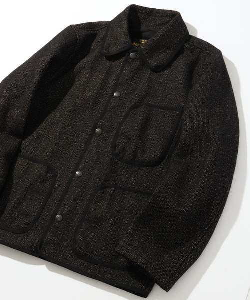 HOUSTON(ヒューストン)の「【HOUSTON/ヒューストン】BEACH CLOTH JACKET(ミリタリージャケット・メンズ・ブラック/ブラウン・38/40/42)」の6枚目の写真