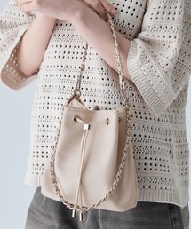 【VELNUS】Multi-Way Cross Design Chain Drawstring Bag/マルチway クロスデザイン チェーン巾着バッグ