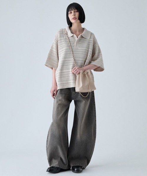 VELNUS(ベルナス)の「【VELNUS】Multi-Way Cross Design Chain Drawstring Bag/マルチway クロスデザイン チェーン巾着バッグ(ショルダーバッグ・メンズ・ブラック/アイボリー・FREE)」の18枚目の写真