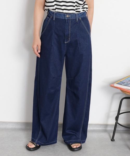 cepo（セポ）の「気軽に履けて、気軽に美脚〈接触冷感 / UVカット / 360度ストレッチ〉NEO ICE ワークデニムパンツ（デニムパンツ・レディース・ブルー系3/ワンウォッシュ・L/M/S）」の21枚目の写真
