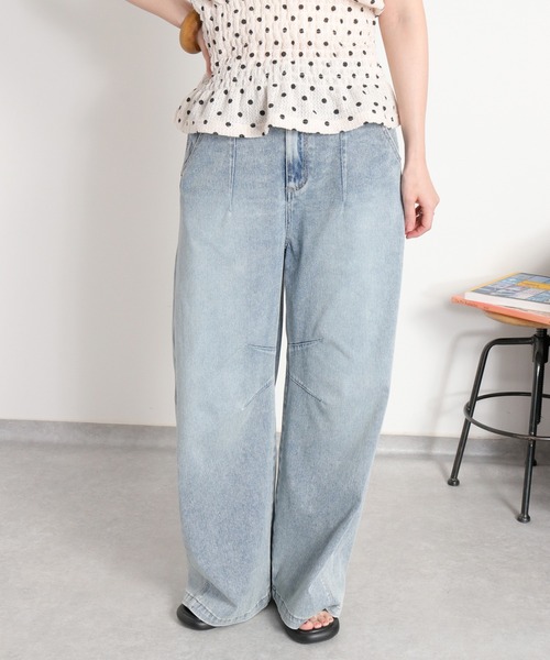 cepo（セポ）の「気軽に履けて、気軽に美脚〈接触冷感 / UVカット / 360度ストレッチ〉NEO ICE ワークデニムパンツ（デニムパンツ・レディース・ブルー系3/ワンウォッシュ・L/M/S）」の11枚目の写真