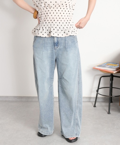 cepo（セポ）の「気軽に履けて、気軽に美脚〈接触冷感 / UVカット / 360度ストレッチ〉NEO ICE ワークデニムパンツ（デニムパンツ・レディース・ブルー系3/ワンウォッシュ・L/M/S）」の18枚目の写真