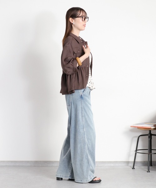 cepo（セポ）の「気軽に履けて、気軽に美脚〈接触冷感 / UVカット / 360度ストレッチ〉NEO ICE ワークデニムパンツ（デニムパンツ・レディース・ブルー系3/ワンウォッシュ・L/M/S）」の8枚目の写真