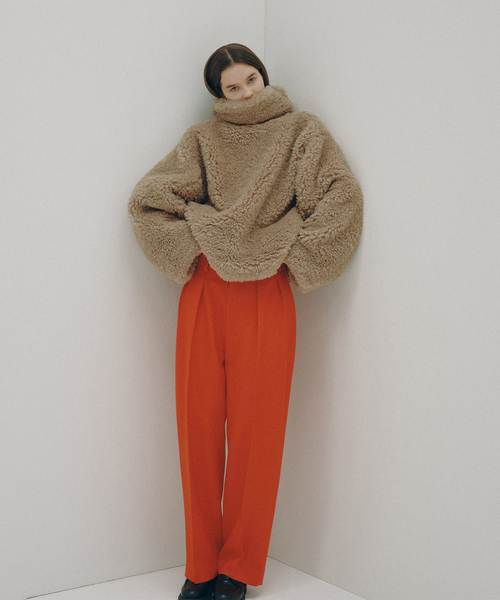 Spick & Span(スピックアンドスパン)の「《一部店舗+WEB限定》Double-Pleated Trousers(スラックス・レディース・オレンジ/ブラウン・36/38)」の5枚目の写真