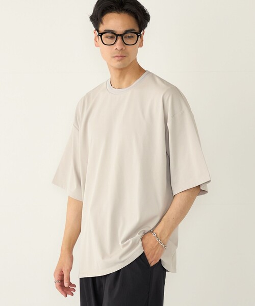 SHIPS Colors（シップス カラーズ）の「SHIPS Colors:〈汗染み防止・遮熱・吸水速乾・UVカット〉ルーズ シルエット T（Tシャツ/カットソー・メンズ・ライトホワイト/ブラック/ベージュ・LARGE/X-LARGE/MEDIUM）」の3枚目の写真