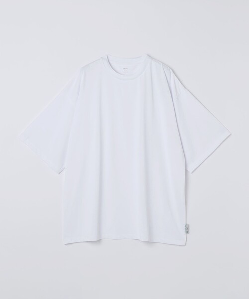 SHIPS Colors（シップス カラーズ）の「SHIPS Colors:〈汗染み防止・遮熱・吸水速乾・UVカット〉ルーズ シルエット T（Tシャツ/カットソー・メンズ・ライトホワイト/ブラック/ベージュ・LARGE/X-LARGE/MEDIUM）」の4枚目の写真