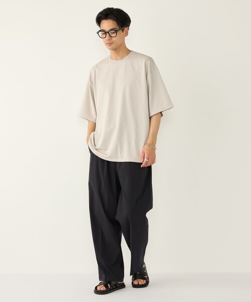 SHIPS Colors（シップス カラーズ）の「SHIPS Colors:〈汗染み防止・遮熱・吸水速乾・UVカット〉ルーズ シルエット T（Tシャツ/カットソー・メンズ・ライトホワイト/ブラック/ベージュ・LARGE/X-LARGE/MEDIUM）」の19枚目の写真