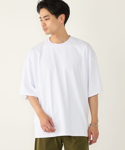 SHIPS Colors（シップス カラーズ）の「SHIPS Colors:〈汗染み防止・遮熱・吸水速乾・UVカット〉ルーズ シルエット T（Tシャツ/カットソー・メンズ・ライトホワイト/ブラック/ベージュ・LARGE/X-LARGE/MEDIUM）」の21枚目の写真