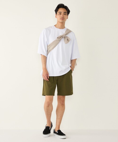 SHIPS Colors（シップス カラーズ）の「SHIPS Colors:〈汗染み防止・遮熱・吸水速乾・UVカット〉ルーズ シルエット T（Tシャツ/カットソー・メンズ・ライトホワイト/ブラック/ベージュ・LARGE/X-LARGE/MEDIUM）」の22枚目の写真