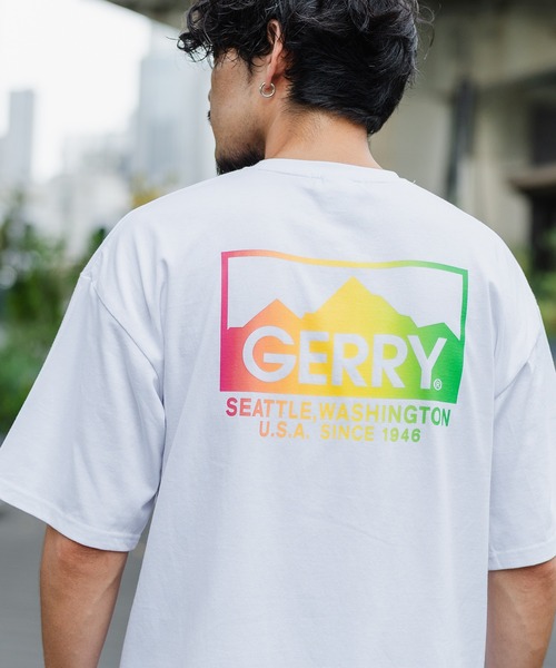 En serio TOKYO(エンソリオトーキョー)の「【GERRY】別注グラデーション半袖Tシャツ 52-9192G-IMP(Tシャツ/カットソー・メンズ・ホワイト/ブラック/ダークブルー/オートミール/カーキ・MEDIUM/SMALL/X-LARGE/LARGE)」の1枚目の写真