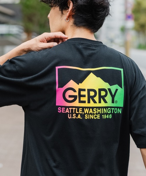 En serio TOKYO(エンソリオトーキョー)の「【GERRY】別注グラデーション半袖Tシャツ 52-9192G-IMP(Tシャツ/カットソー・メンズ・ホワイト/ブラック/ダークブルー/オートミール/カーキ・MEDIUM/SMALL/X-LARGE/LARGE)」の2枚目の写真