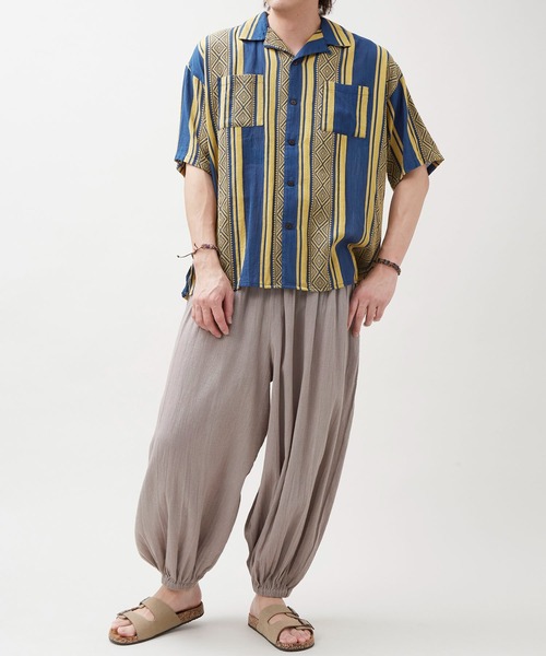 チャイハネ(チャイハネ)の「【チャイハネ】ストーティブMEN'S開襟シャツ(シャツ/ブラウス・メンズ・ホワイト/オレンジ/ネイビー・FREE)」の6枚目の写真