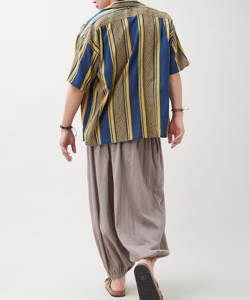 チャイハネ(チャイハネ)の「【チャイハネ】ストーティブMEN'S開襟シャツ(シャツ/ブラウス・メンズ・ホワイト/オレンジ/ネイビー・FREE)」の7枚目の写真