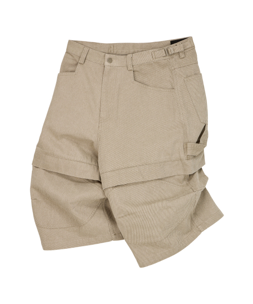 THEN OUR(デンアワー)の「パネルバミューダパンツ(ベージュ)(その他パンツ・メンズ・その他・LARGE/MEDIUM/X-LARGE)」の2枚目の写真