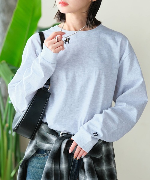 NEWTRAL(ニュートラル)の「【NEWTRAL/ニュートラル】5.6oz Standard Emblem LS T / 5.6オンス スタンダード ワンポイントエンブレム 長袖 Tシャツ(Tシャツ/カットソー・メンズ・ヘザーグレー/ホワイト/ブラック/ネイビー/アッシュグレー/ダークグリーン・S/M/L/XL)」の3枚目の写真