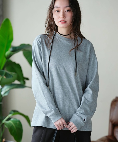 NEWTRAL(ニュートラル)の「【NEWTRAL/ニュートラル】5.6oz Standard Emblem LS T / 5.6オンス スタンダード ワンポイントエンブレム 長袖 Tシャツ(Tシャツ/カットソー・メンズ・ヘザーグレー/ホワイト/ブラック/ネイビー/アッシュグレー/ダークグリーン・S/M/L/XL)」の4枚目の写真