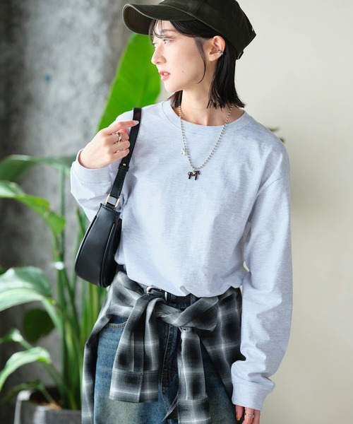 NEWTRAL(ニュートラル)の「【NEWTRAL/ニュートラル】5.6oz Standard Emblem LS T / 5.6オンス スタンダード ワンポイントエンブレム 長袖 Tシャツ(Tシャツ/カットソー・メンズ・ヘザーグレー/ホワイト/ブラック/ネイビー/アッシュグレー/ダークグリーン・S/M/L/XL)」の13枚目の写真