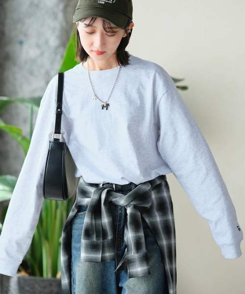 NEWTRAL(ニュートラル)の「【NEWTRAL/ニュートラル】5.6oz Standard Emblem LS T / 5.6オンス スタンダード ワンポイントエンブレム 長袖 Tシャツ(Tシャツ/カットソー・メンズ・ヘザーグレー/ホワイト/ブラック/ネイビー/アッシュグレー/ダークグリーン・S/M/L/XL)」の15枚目の写真