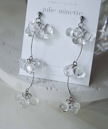 jolie minette/クリアドロップ ロング ピアス/アレルギー対応
