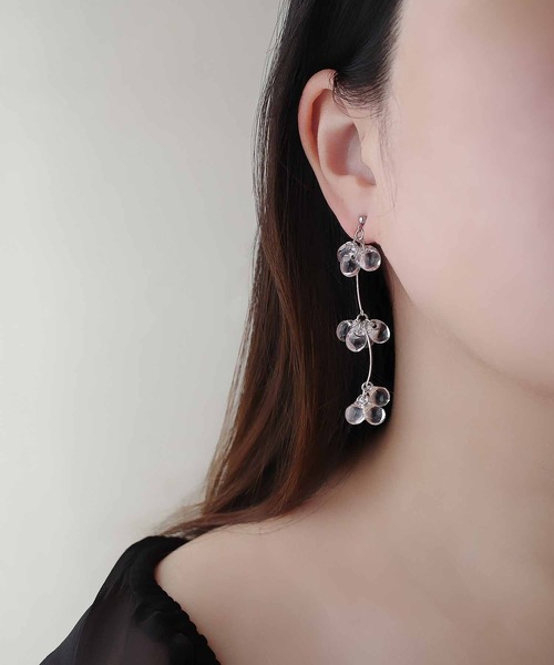 CERCA（チェルカ）の「jolie minette/クリアドロップ ロング ピアス/アレルギー対応（ピアス（両耳用）・レディース・シルバー/ゴールド・FREE）」の11枚目の写真