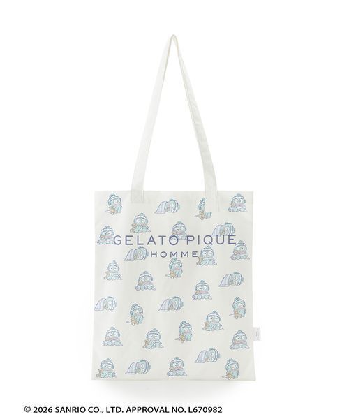 gelato pique(ジェラートピケ)の「【ハンギョドン】【HOMME】トートバッグ(トートバッグ・メンズ・ブルー/オフホワイト・F)」の3枚目の写真