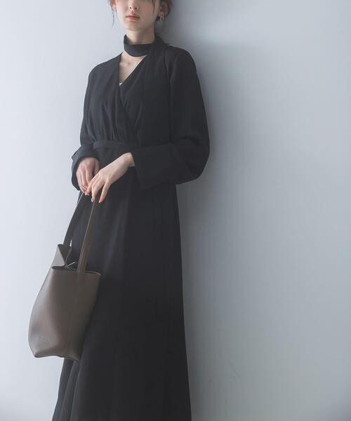 URBAN RESEARCH ROSSO WOMEN（アーバンリサーチ　ロッソ）の「マルチWAYカシュクールワンピース（ワンピース・レディース・ブラウン/ブラック・FREE）」の2枚目の写真