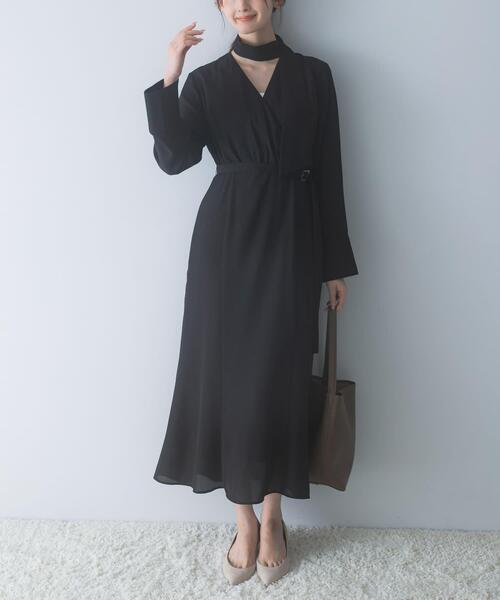 URBAN RESEARCH ROSSO WOMEN（アーバンリサーチ　ロッソ）の「マルチWAYカシュクールワンピース（ワンピース・レディース・ブラウン/ブラック・FREE）」の3枚目の写真
