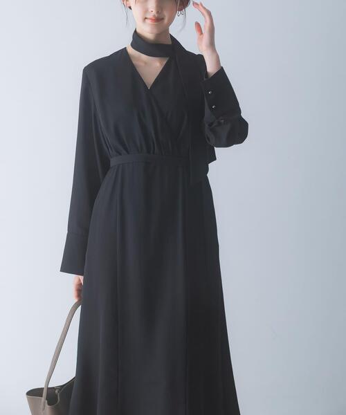 URBAN RESEARCH ROSSO WOMEN（アーバンリサーチ　ロッソ）の「マルチWAYカシュクールワンピース（ワンピース・レディース・ブラウン/ブラック・FREE）」の4枚目の写真