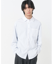 Pocket button panel shirt WHITE